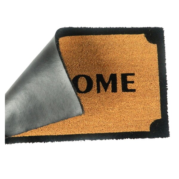 First Concept PVC Backed Coir Door Mat - Natural Printed FC-83534 - main